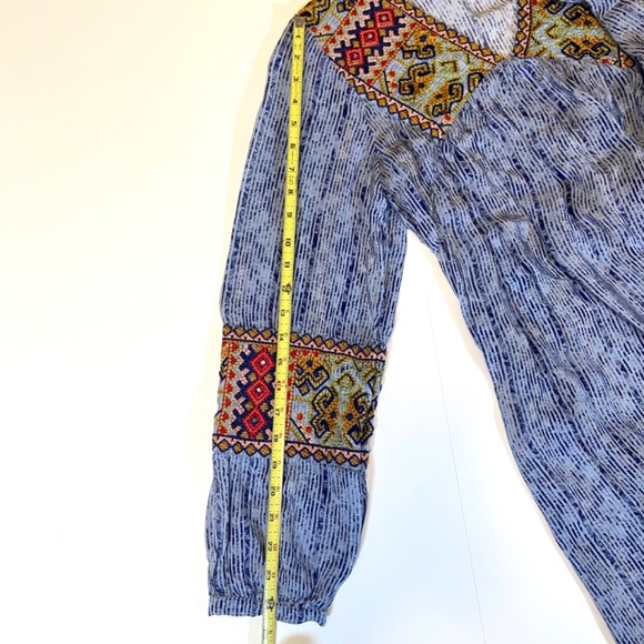 Anthropologie Bhanuni by Jyoti Embroidery Beaded Peasant Dress Tunic Boho Hippie - Picture 13 of 13